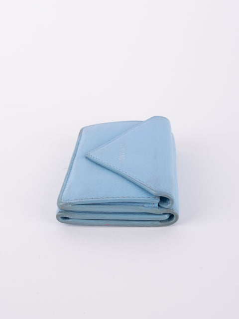 Balenciaga Mini Papier Wallet Blue