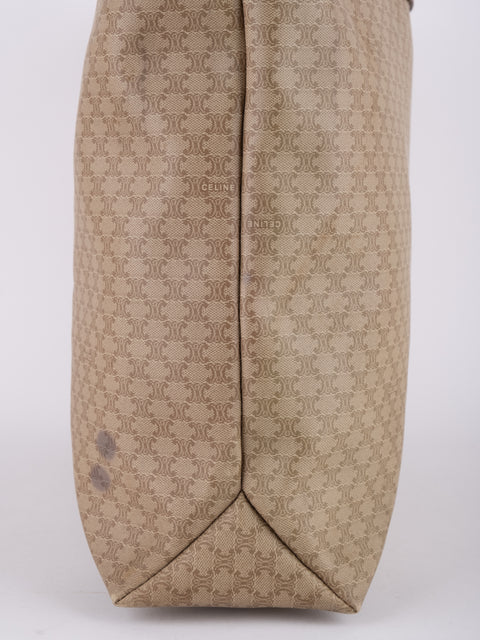 Celine Macadam Vintage Beige Large Tote Bag