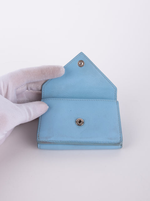 Balenciaga Mini Papier Wallet Blue