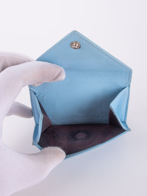 Balenciaga Mini Papier Wallet Blue