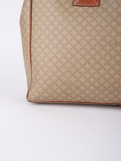 Celine Macadam Vintage Beige Large Shopping Tote