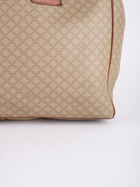 Celine Macadam Vintage Beige Large Shopping Tote