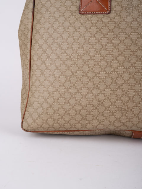 Celine Macadam Vintage Beige Large Shopping Tote