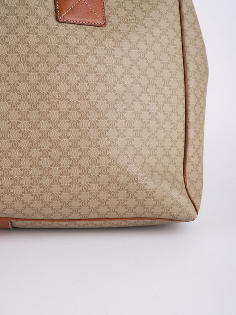 Celine Macadam Vintage Beige Large Shopping Tote