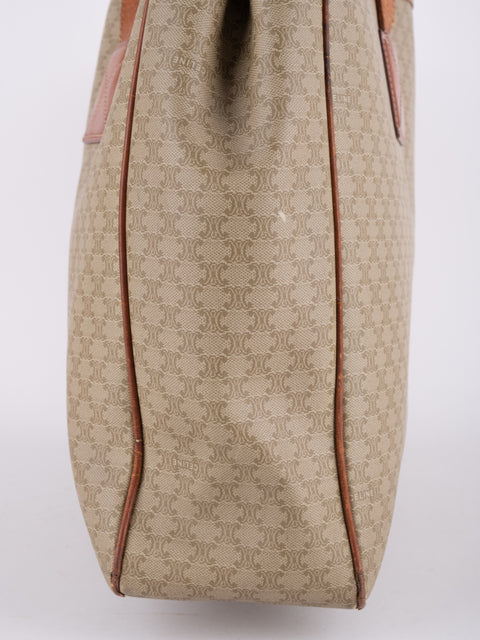 Celine Macadam Vintage Beige Large Shopping Tote