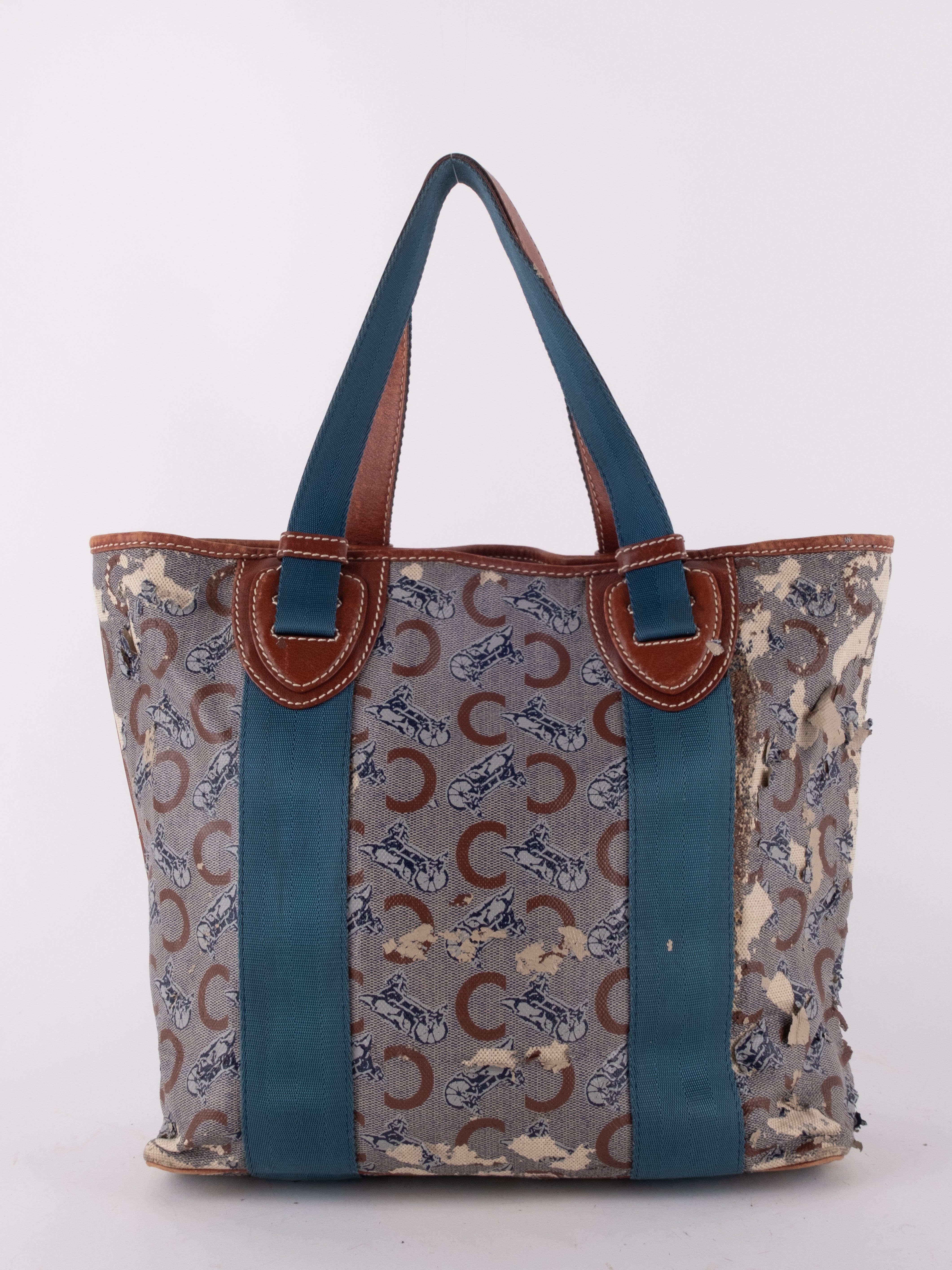 Celine Monogram Canvas Tote Blue
