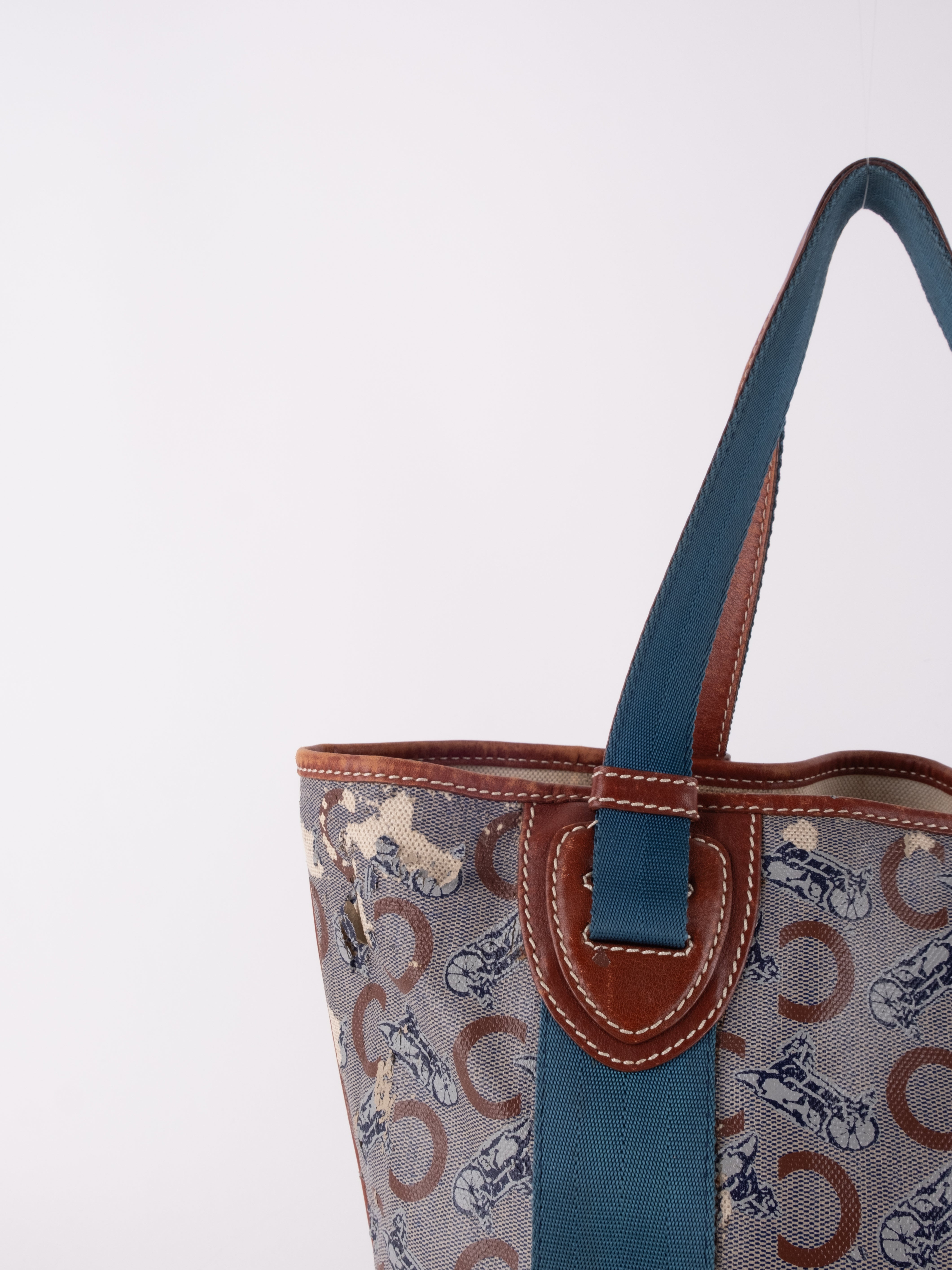 Celine Monogram Canvas Tote Blue