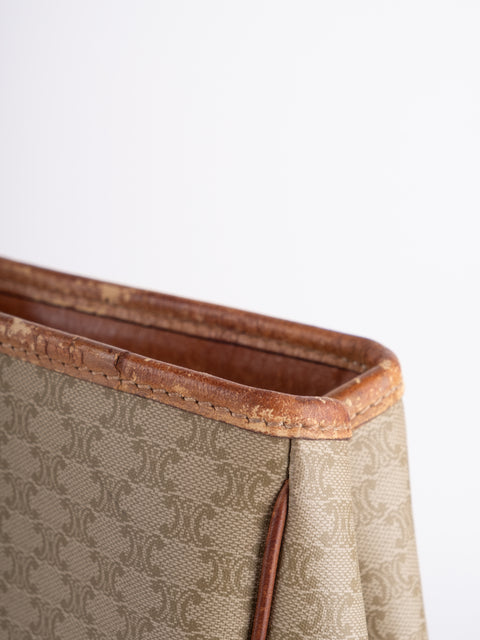 Celine Macadam Vintage Beige Large Shopping Tote