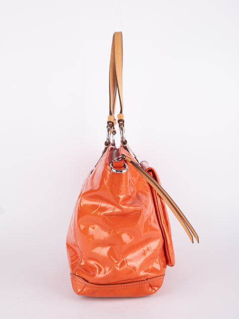Coach Vintage Orange Patent Leather Shoulder Bag