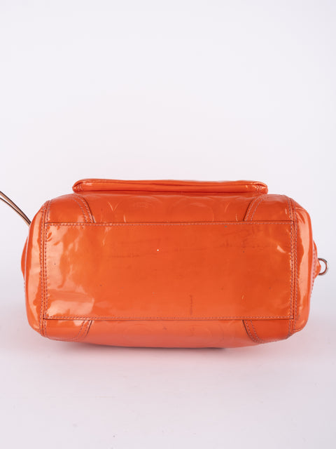 Coach Vintage Orange Patent Leather Shoulder Bag