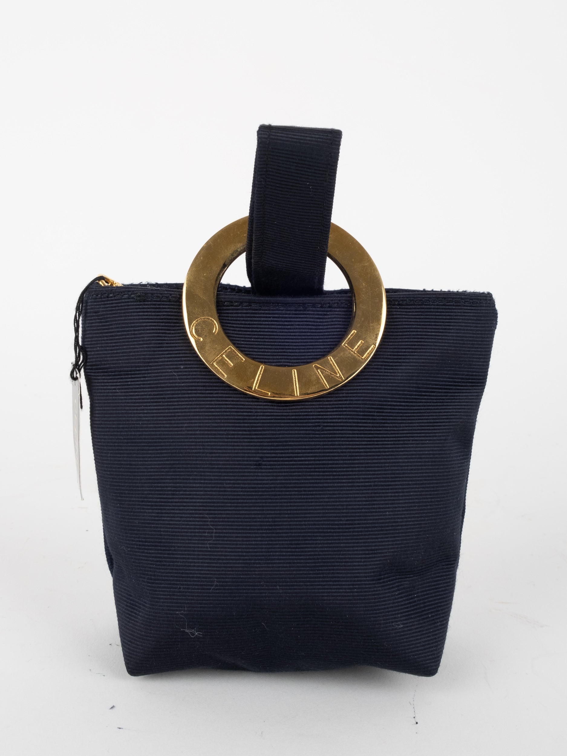 CELINE Mini Canvas Bucket Bag Black
