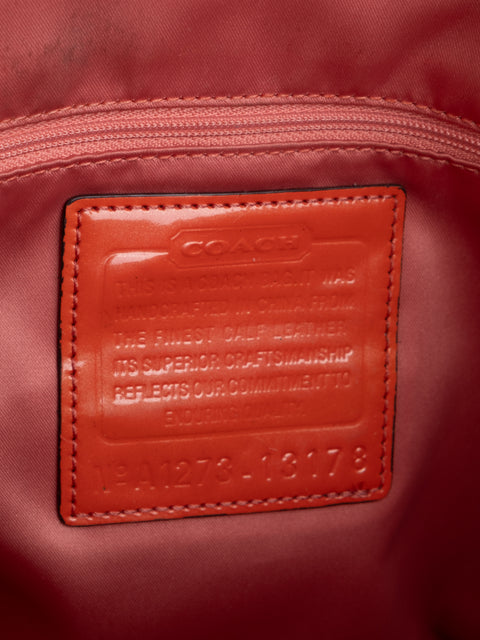Coach Vintage Orange Patent Leather Shoulder Bag