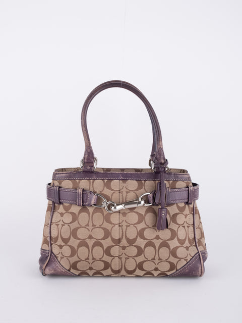 Coach Signature Vintage Brown Satchel Bag
