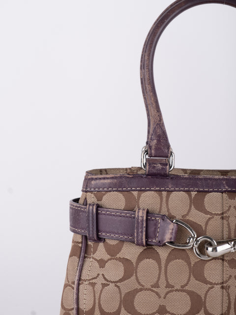 Coach Signature Vintage Brown Satchel Bag