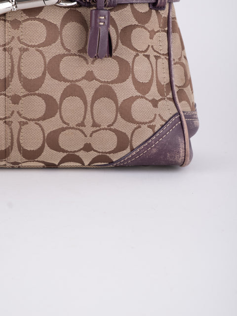 Coach Signature Vintage Brown Satchel Bag