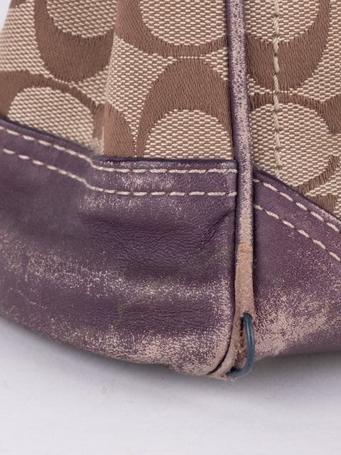 Coach Signature Vintage Brown Satchel Bag