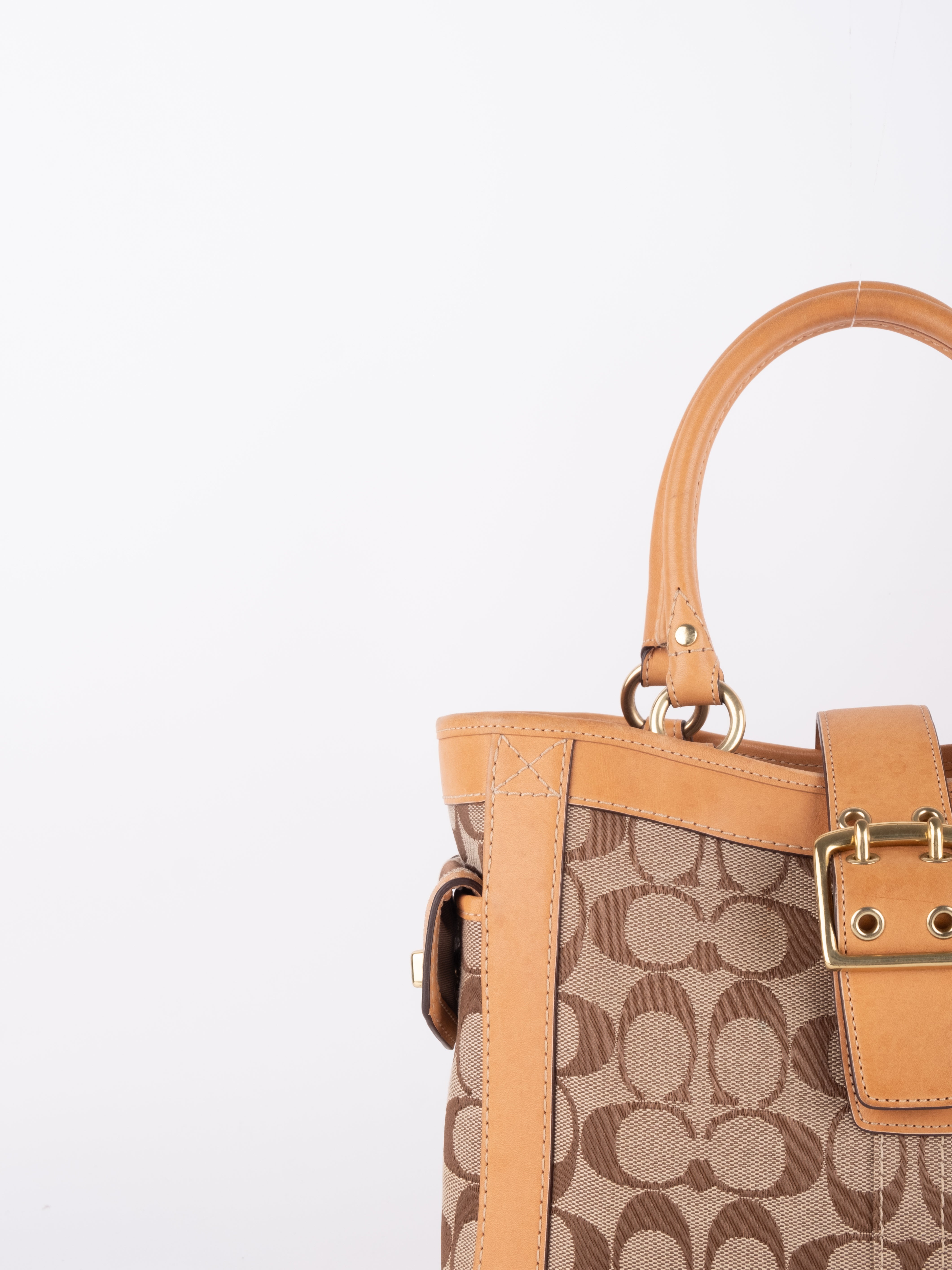 COACH Vintage Signature Structured Mini Tote Bag