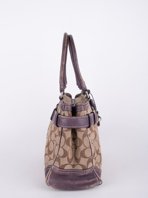 Coach Signature Vintage Brown Satchel Bag