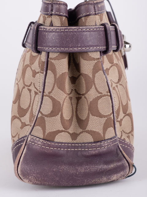 Coach Signature Vintage Brown Satchel Bag