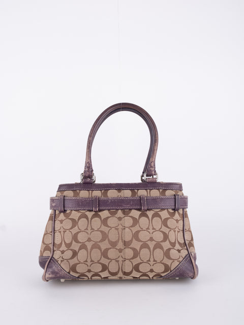Coach Signature Vintage Brown Satchel Bag