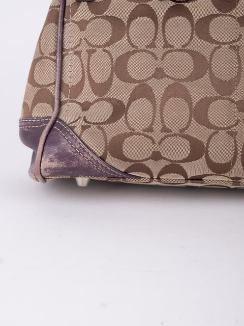 Coach Signature Vintage Brown Satchel Bag