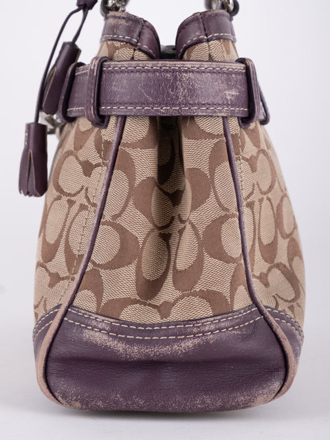 Coach Signature Vintage Brown Satchel Bag