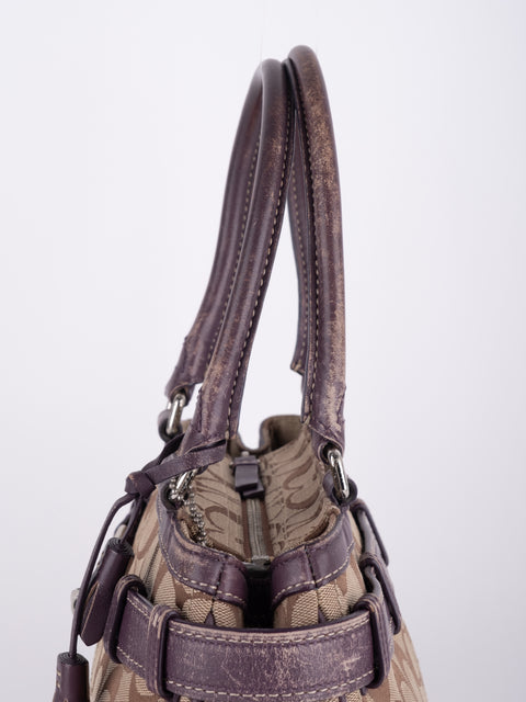 Coach Signature Vintage Brown Satchel Bag
