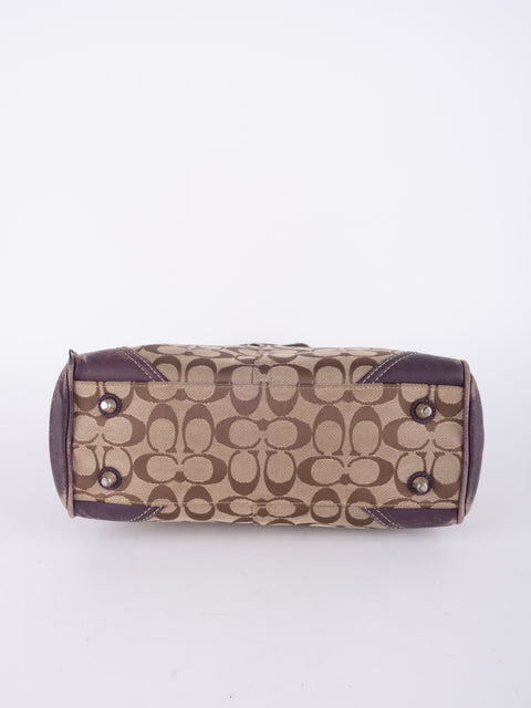 Coach Signature Vintage Brown Satchel Bag