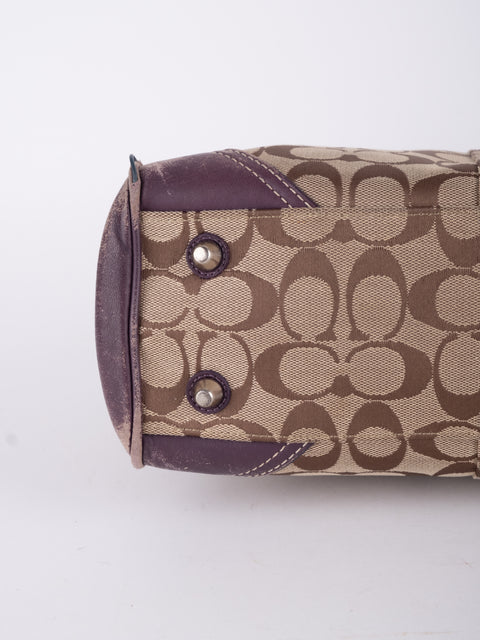 Coach Signature Vintage Brown Satchel Bag