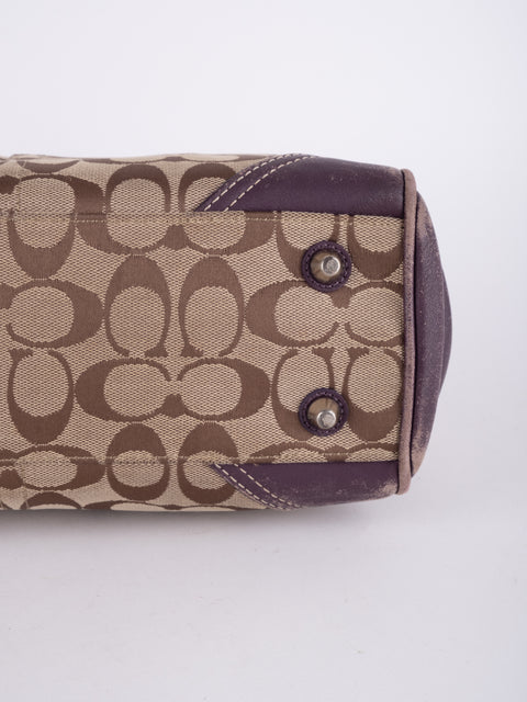 Coach Signature Vintage Brown Satchel Bag
