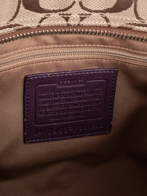 Coach Signature Vintage Brown Satchel Bag