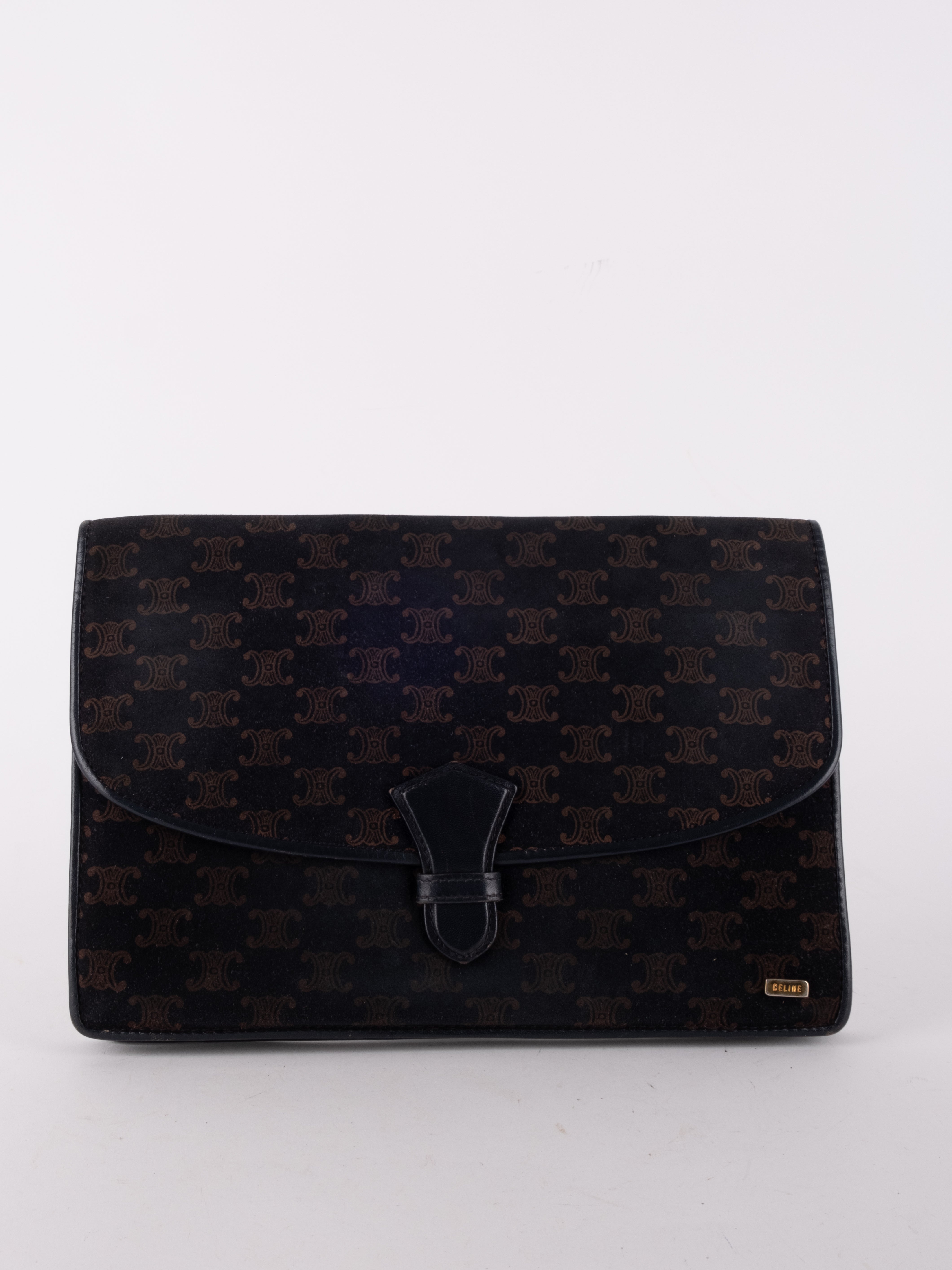 Celine Suede Clutch Medium