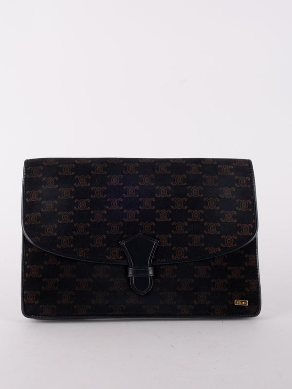 Celine Suede Clutch Medium
