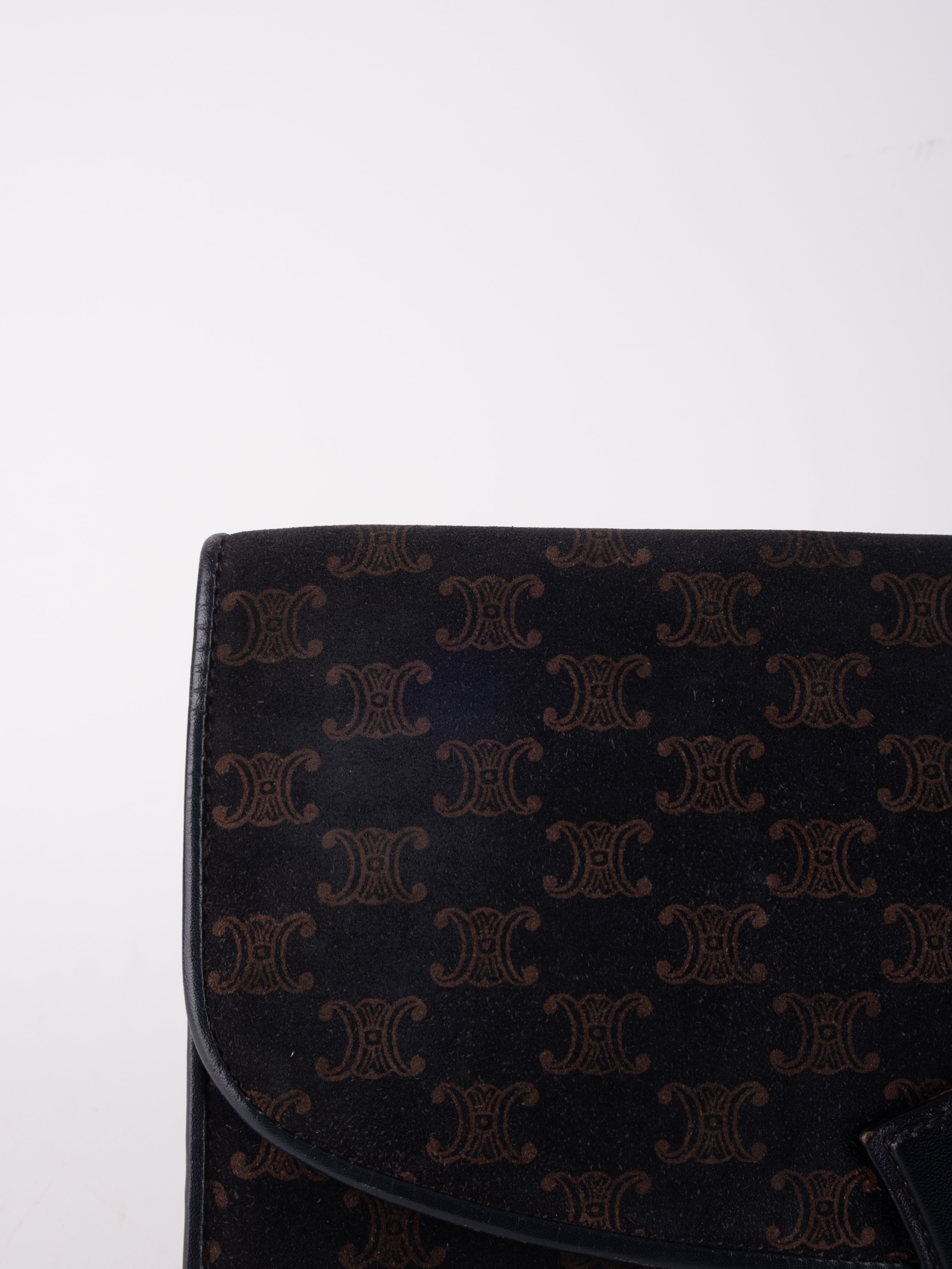 Celine Suede Clutch Medium
