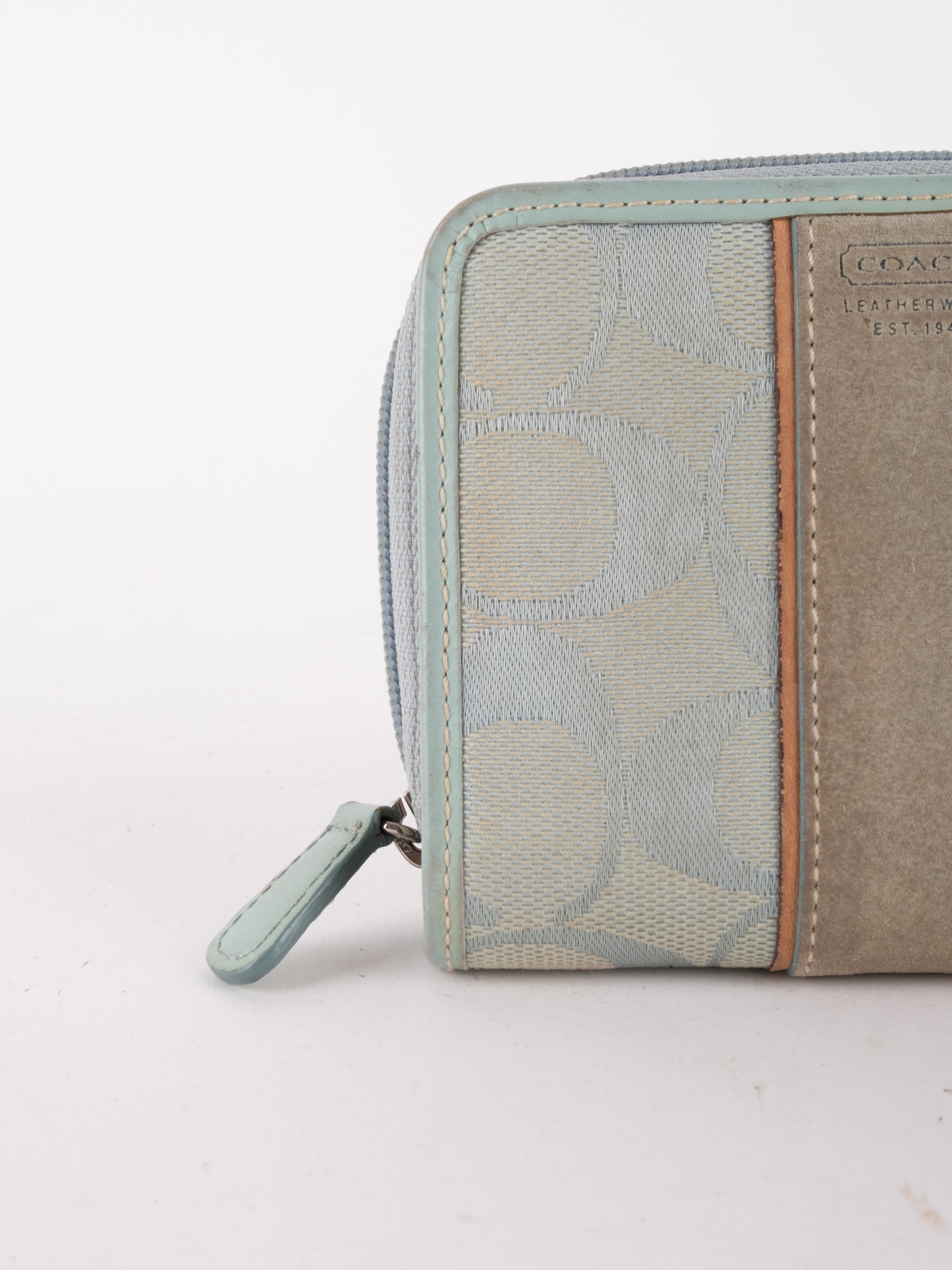 Coach Signature Small Wallet Pastel Blue