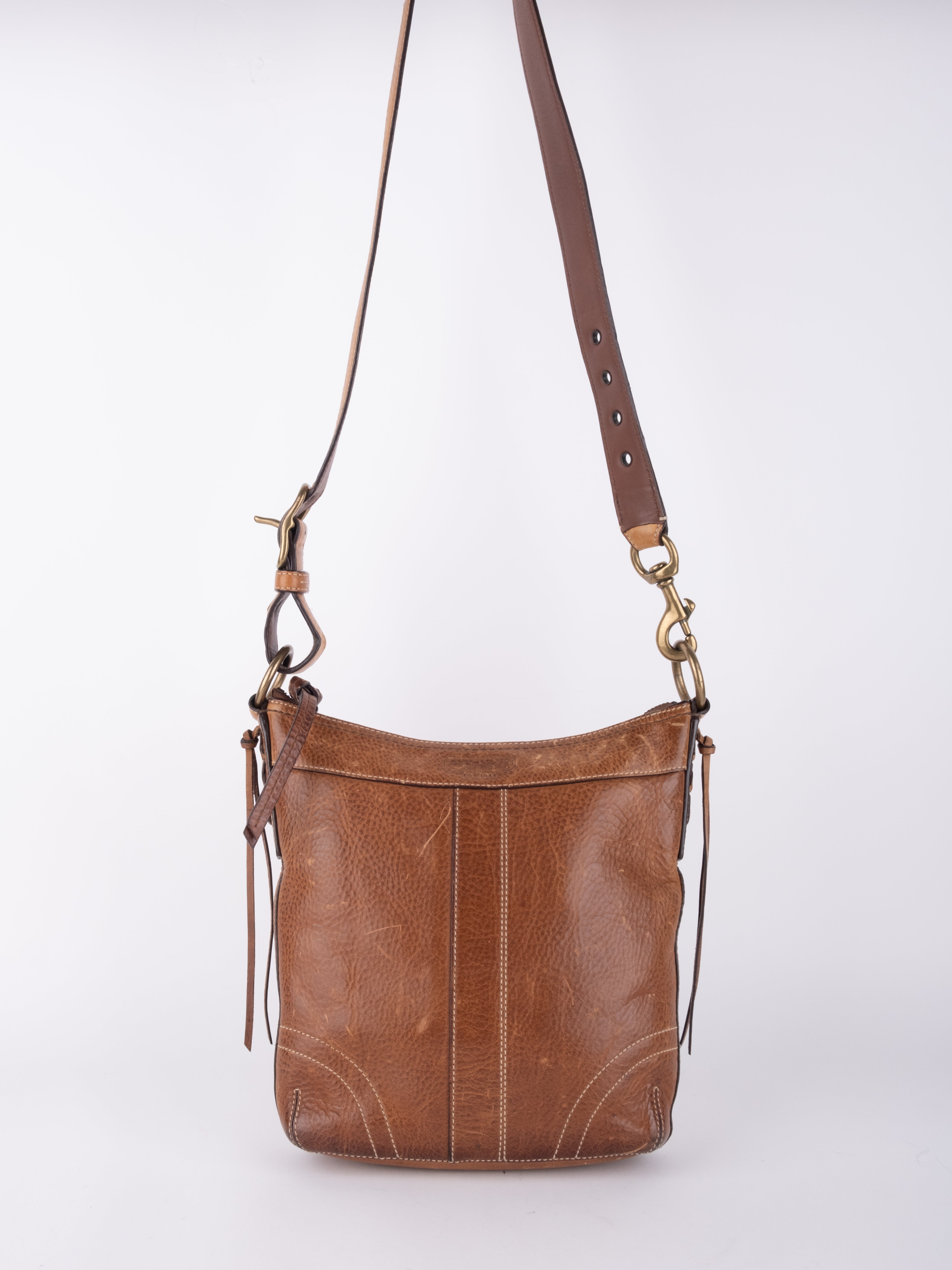 COACH Brown Leather Crossbody Bag