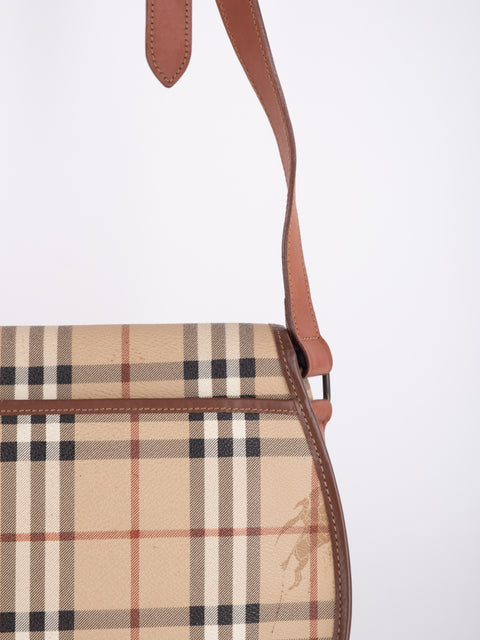 Burberry Check Flap Shoulder Bag