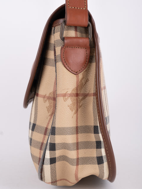 Burberry Check Flap Shoulder Bag
