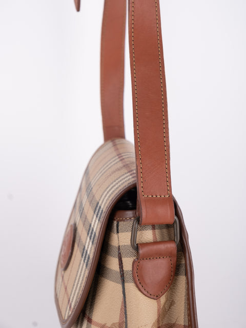 Burberry Check Flap Shoulder Bag
