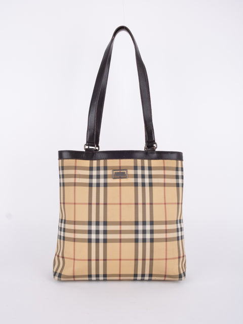 Burberry Check Tote Bag