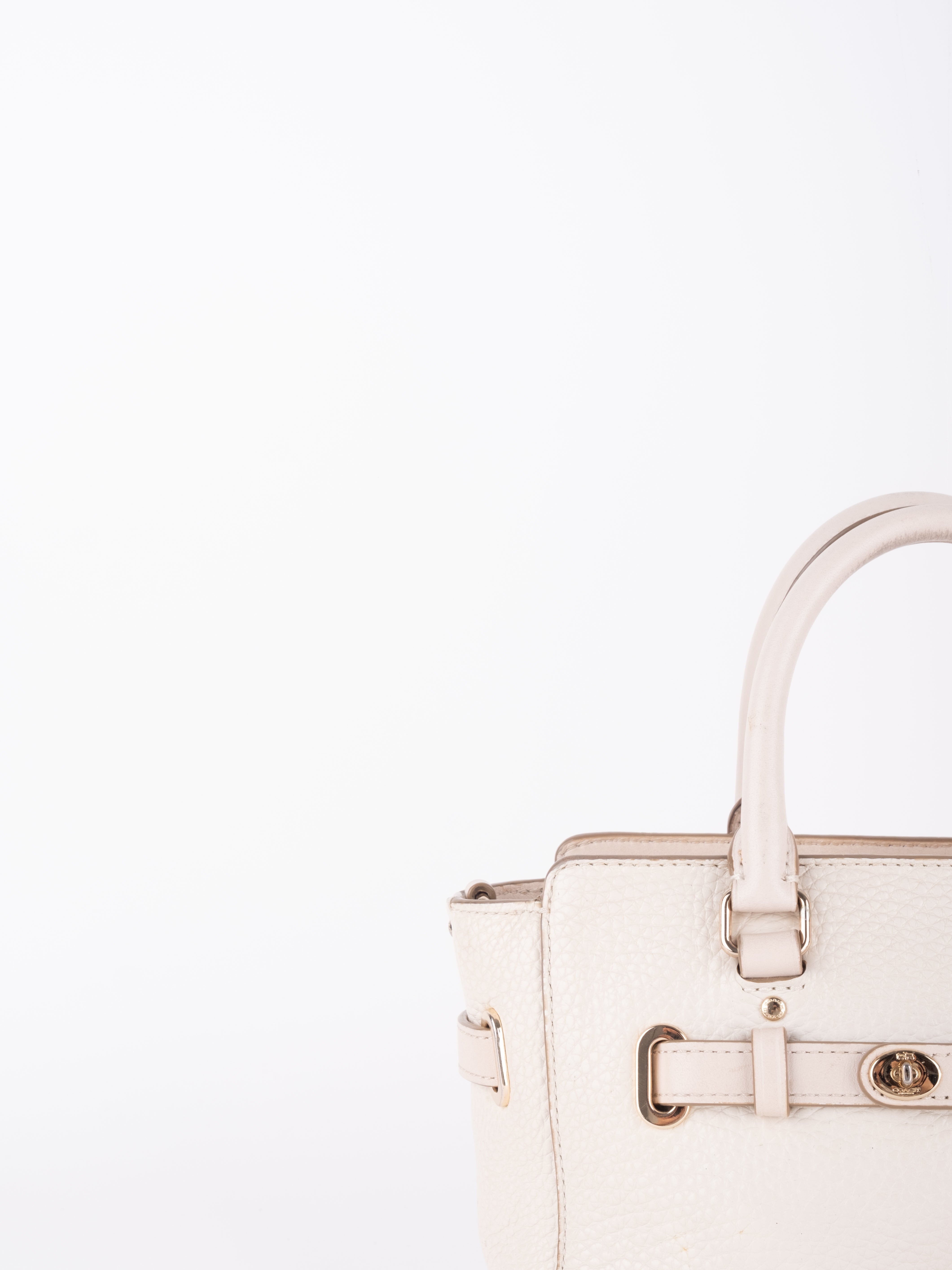 COACH White Mini Satchel Bag