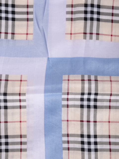Burberry Vintage Blue Check Cotton Scarf
