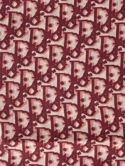 Dior Vintage Red Trotter Cotton Scarf נדיר להשגה