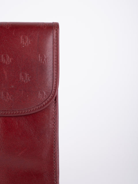Cartier Vintage Burgundy Leather Case