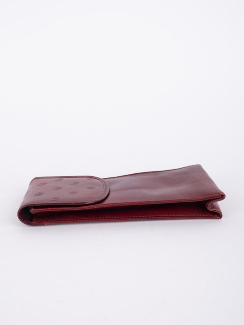 Cartier Vintage Burgundy Leather Case