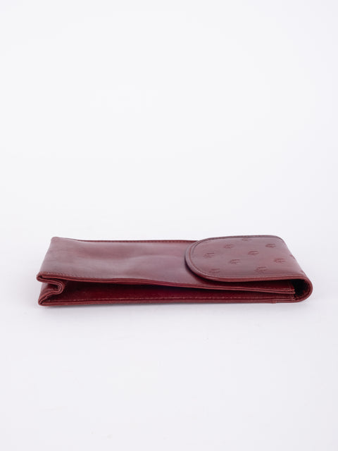 Cartier Vintage Burgundy Leather Case