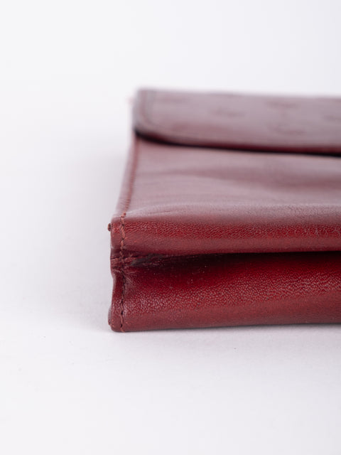 Cartier Vintage Burgundy Leather Case