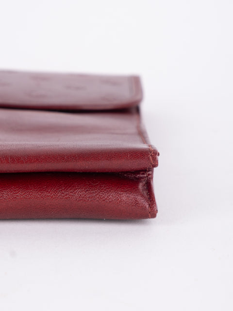 Cartier Vintage Burgundy Leather Case