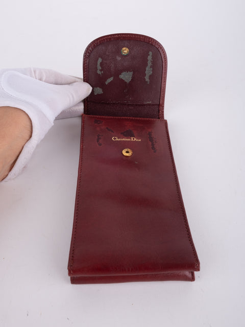 Cartier Vintage Burgundy Leather Case