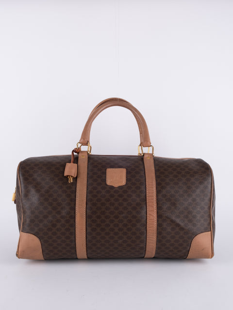 Celine Macadam Vintage Brown Travel Bag